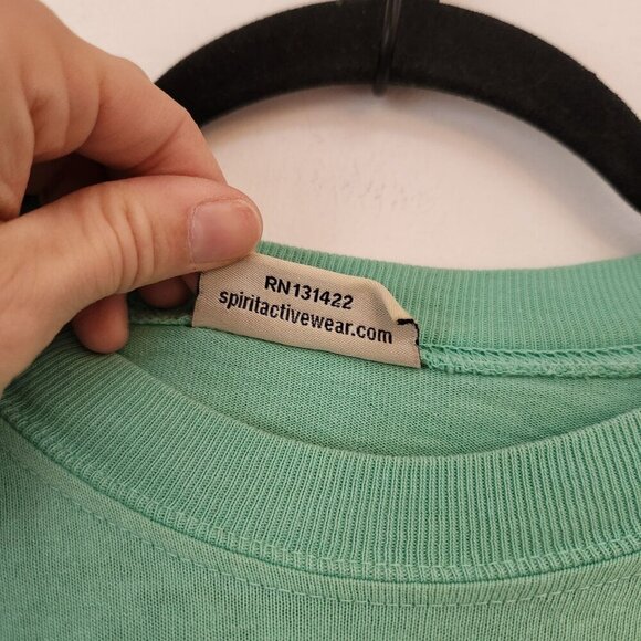 Spirit Jersey Long Sleeve T-Shirt Tee Mint Green Alpha Sigma Tau Epsilon Nu XS - Picture 7 of 9